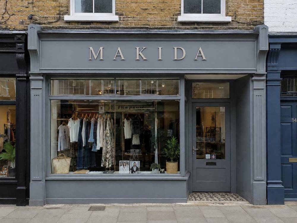 Shopfront after: elegant new lettering